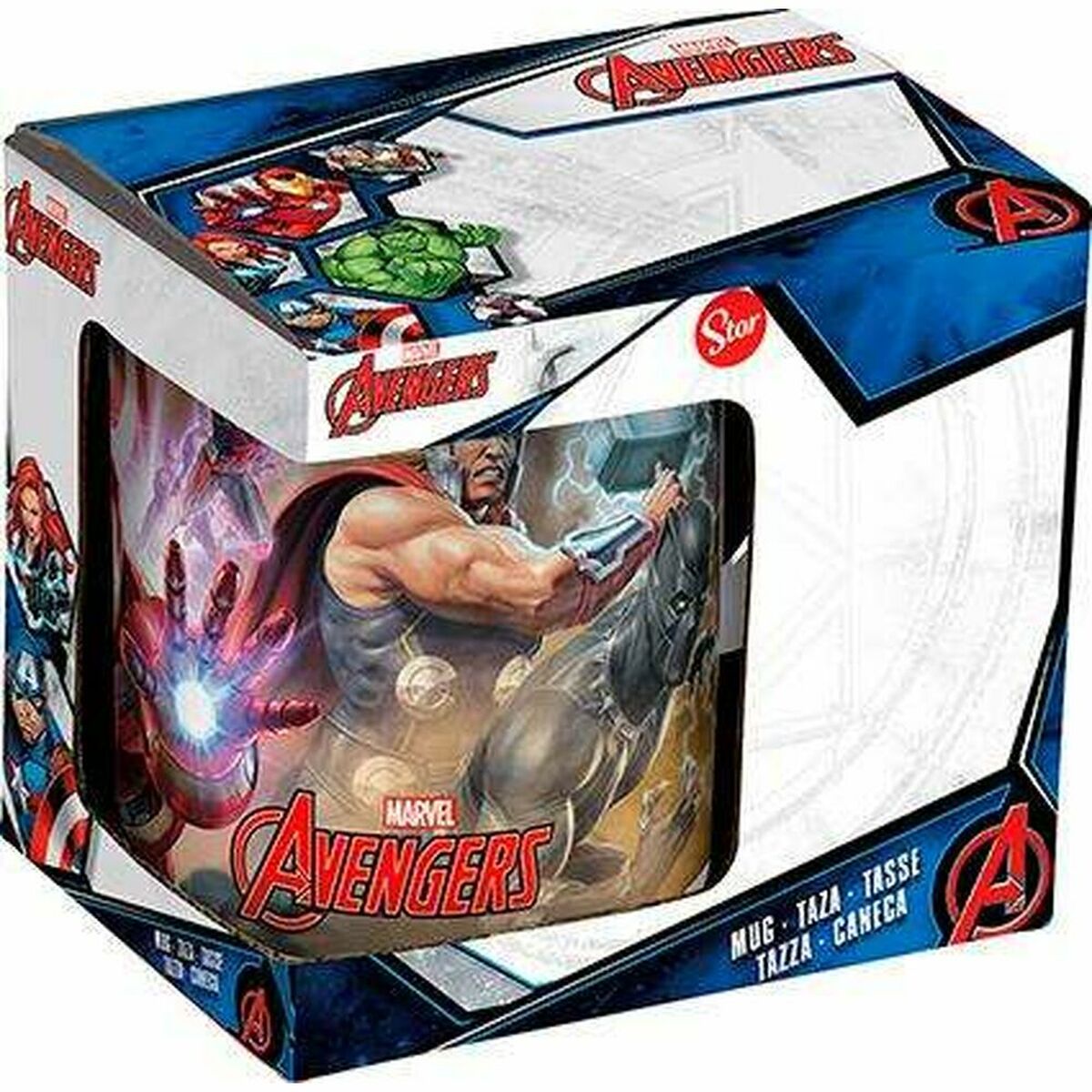 Geschenkbox der STOR Avengers Keramiktasse mit mehreren Marvel-Helden