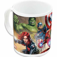 STOR Avengers Dust Keramiktasse mit Hulk, Captain America und Black Widow sowie weißem Henkel