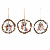 Weihnachtsschmuck DKD Home Decor Holz (3 pcs) (14 x 1 x 18 cm) – Produktansicht 1