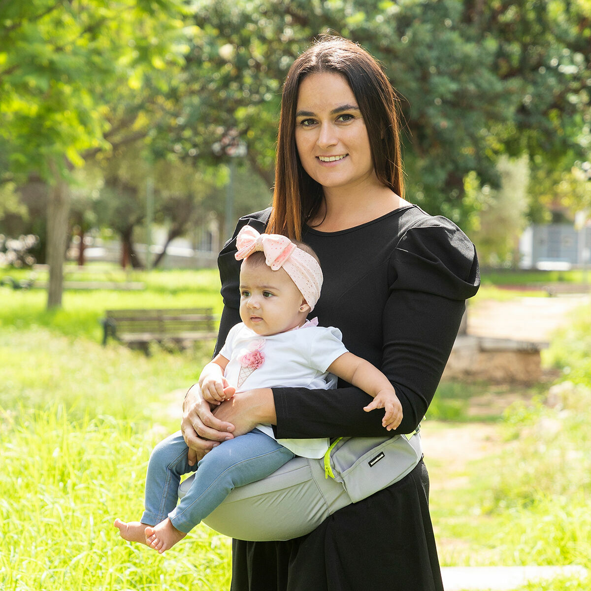 Anpassungsfähige Babytrage mit 2 Taschen Seccaby – Ben's Kids – Produktansicht 1