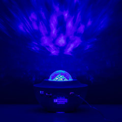 Sedlay mit blauer LED-Lichtprojektion