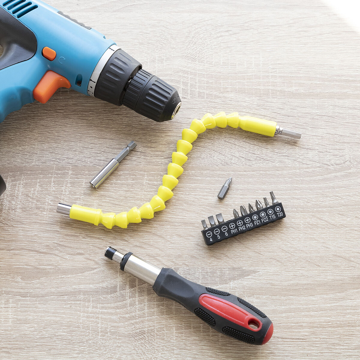 Biegsame magnetische Schraubendreherverlängerung mit Zubehör Drillex – Ben's Tools – Produktansicht 4