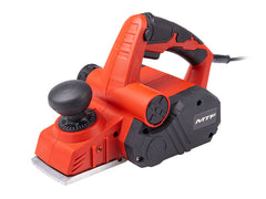Rot-schwarzer MTF EH0900EB Elektrohobel mit vorderem Einstellknopf, Bügelgriff und seitlichem Spanauswurf