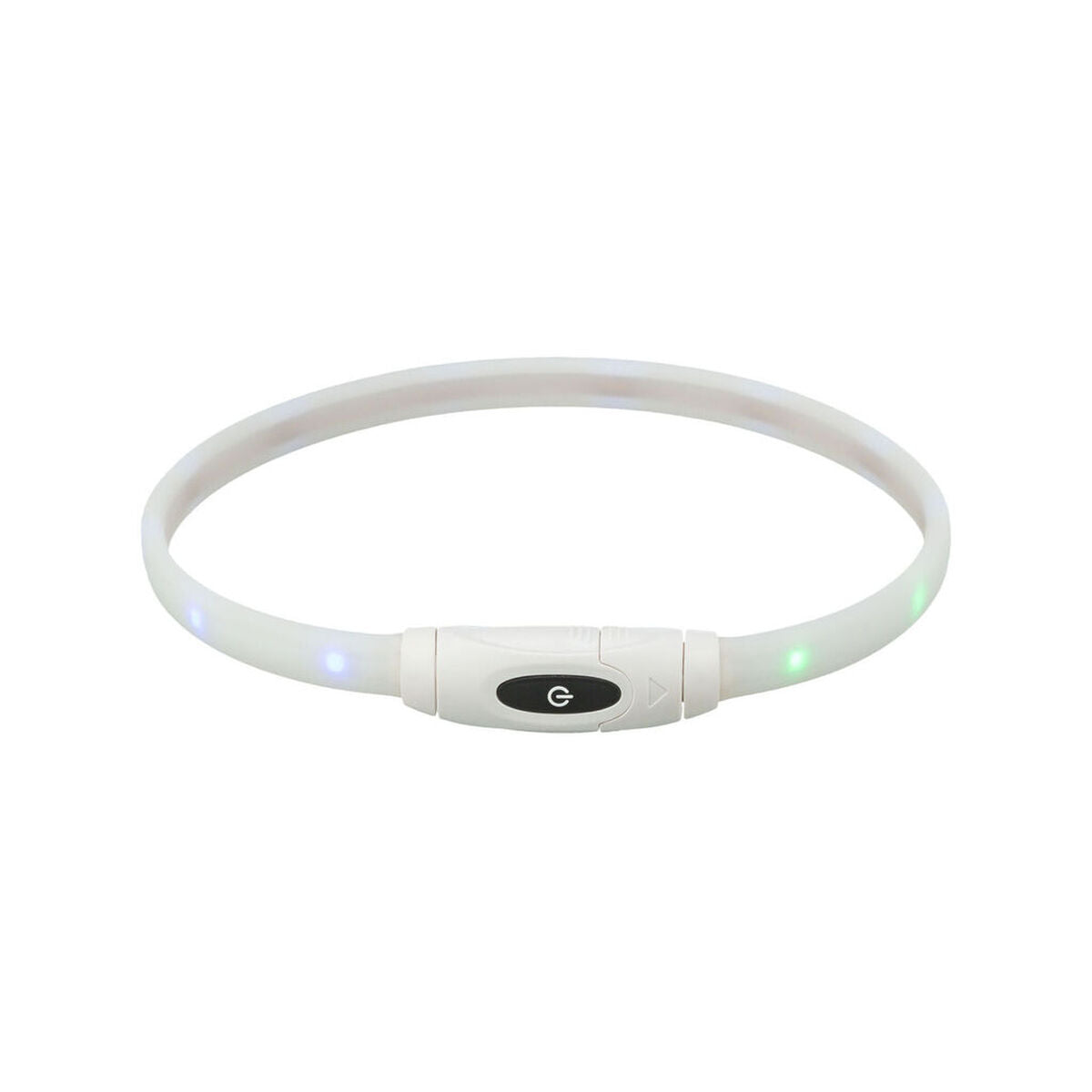Heller Flash-Leuchtring mit schwach sichtbaren Lichtpunkten und Bedienknopf