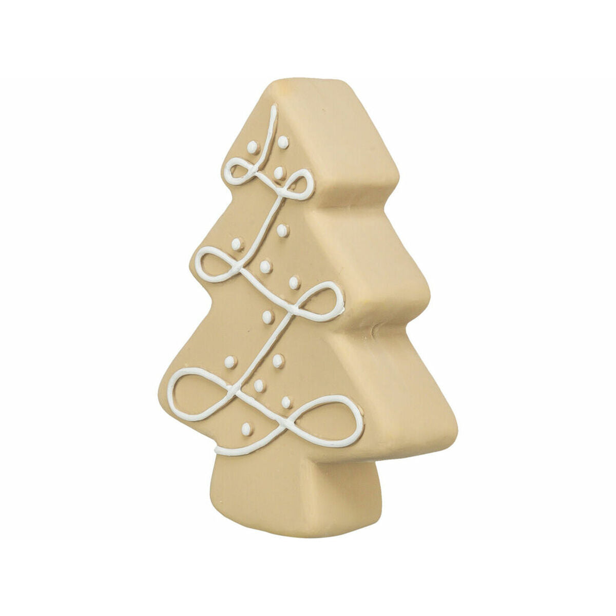 Beiges TRIXIE-Weihnachtsbaum-Spielzeug aus Latex schräg von der Seite