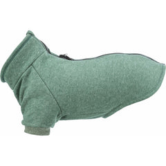 Dunkelgrüner TRIXIE-CityStyle-Amsterdam-Hundepullover mit Rückenreißverschluss und kurzem Kragen