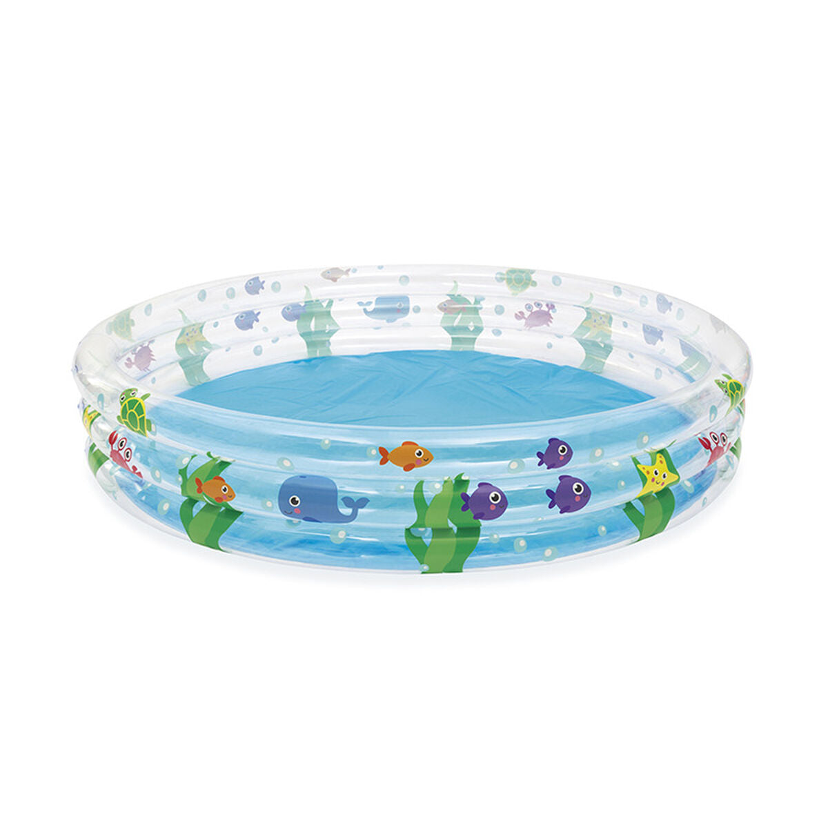 Bestway Kinder Aufblasbarer Pool 3 Ringe Transparent Meeresleben 183x33 cm +2 Jahre Garten 51005 – Ben's Garden – Produktansicht 1