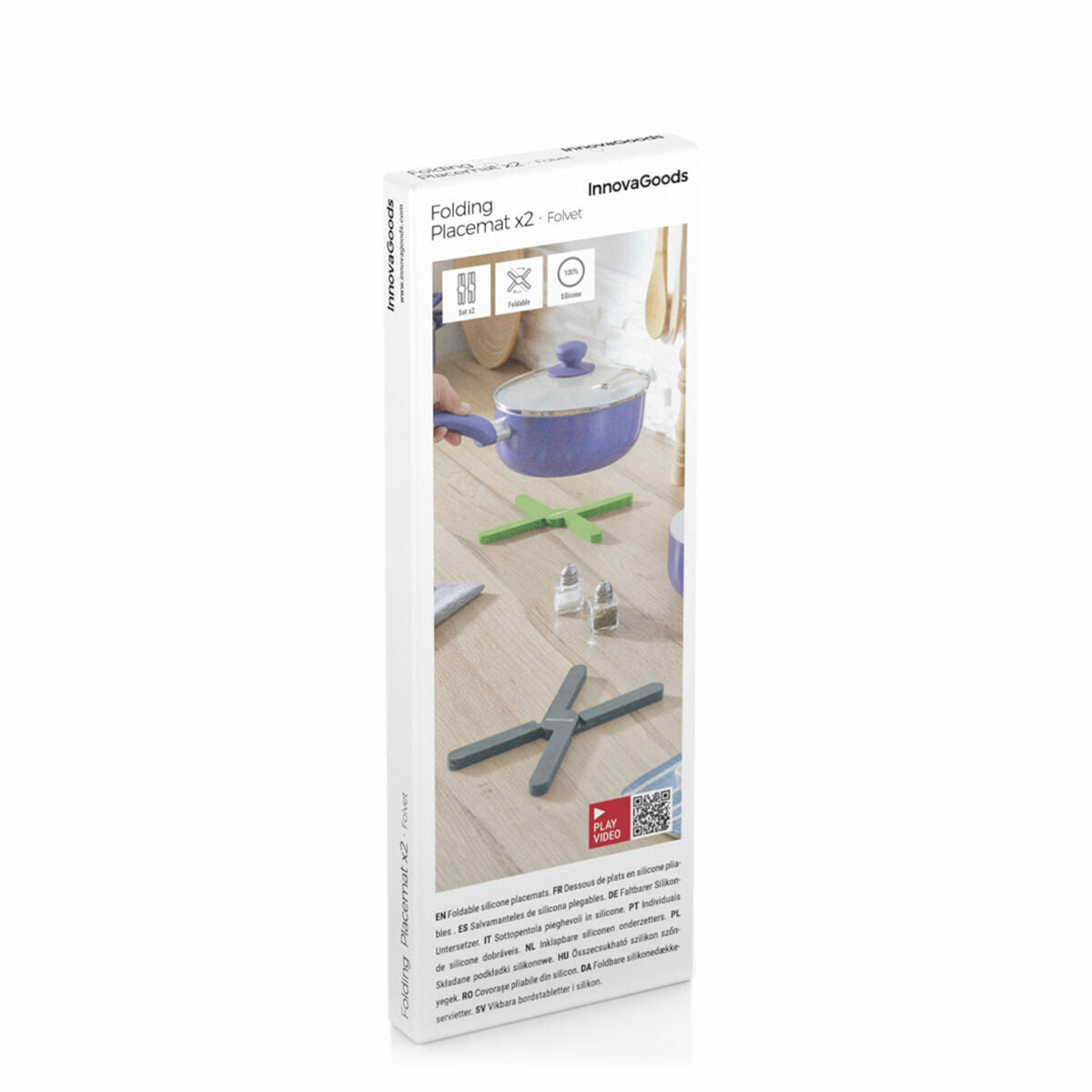 Verpackung des zweiteiligen Folvet-Topfuntersetzer-Sets