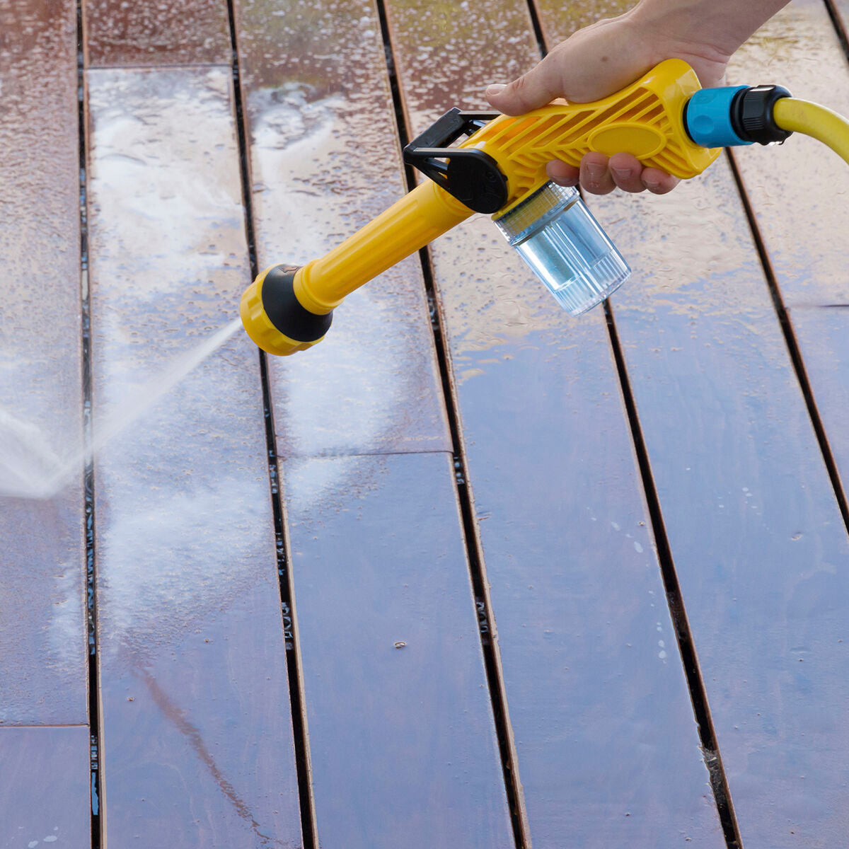 Pack 8-in-1-Hochdruck-Wasserspritze mit Tank und Ausziehbarer Gartenschlauch InnovaGoods – Produktansicht 7