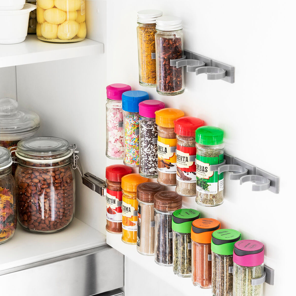 Gewürz Organizer Set Selbstklebend & Teilbar InnovaGoods (2 Stück) – Produktansicht 3