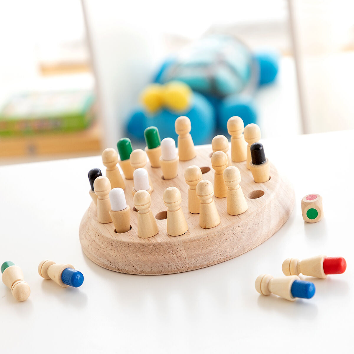 Holz Memory-Schach & Festungsbau-Set für Kinder InnovaGoods – Produktansicht 3