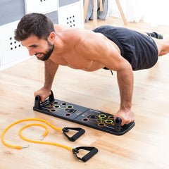 Set Liegestützbrett Push-Up und Widerstandsbänder mit Zubehör und Übungsanleitung InnovaGoods – Produktansicht 2