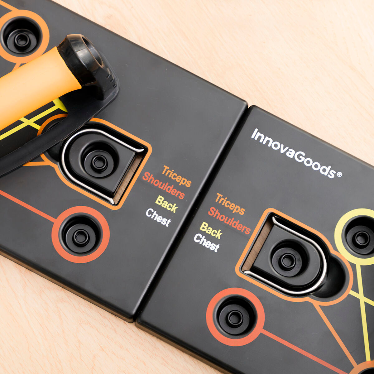 Set Liegestützbrett Push-Up und Widerstandsbänder mit Zubehör und Übungsanleitung InnovaGoods – Produktansicht 9