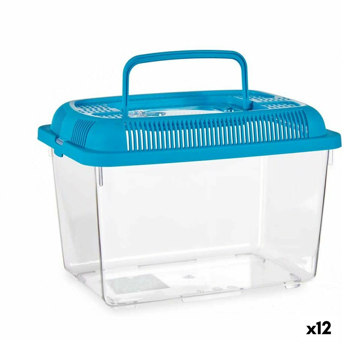 Fischbecken Mascow Blau Kunststoff 3 L 17 x 16 x 24 cm Mit Griff Mittel (12 Stück) – Produktansicht 1
