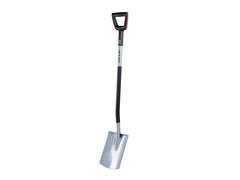 MTF Elite gerader Spaten mit hellem Blatt und schwarz-grauem Stiel mit D-Griff