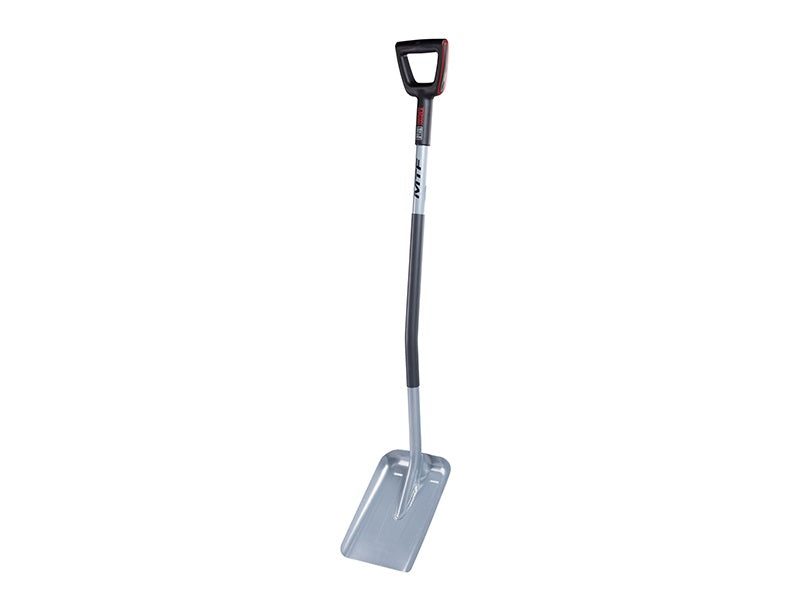 MTF Elite Flachschaufel mit hellem Schaufelblatt und schwarz-grauem Stiel mit D-Griff