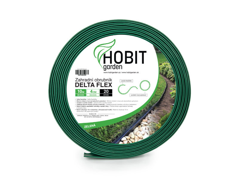 Flexible Gartenumrandung 10 m grün + 20 Kunststoffnägel