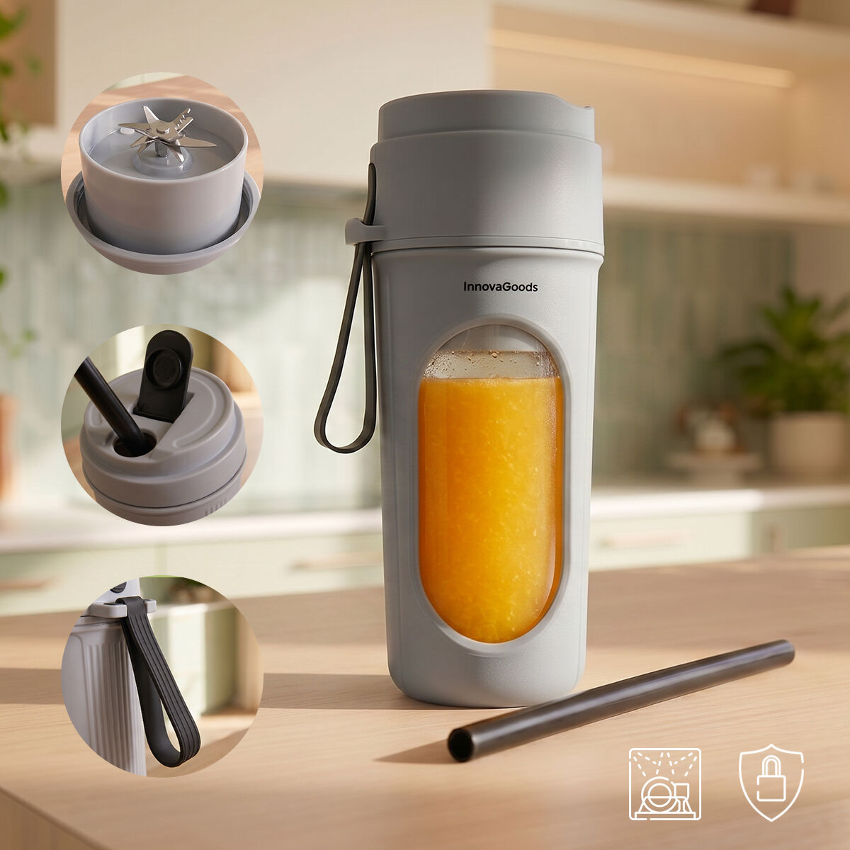 Trabgarer Standmixer mit Akku Wellsy InnovaGoods – Produktansicht 3