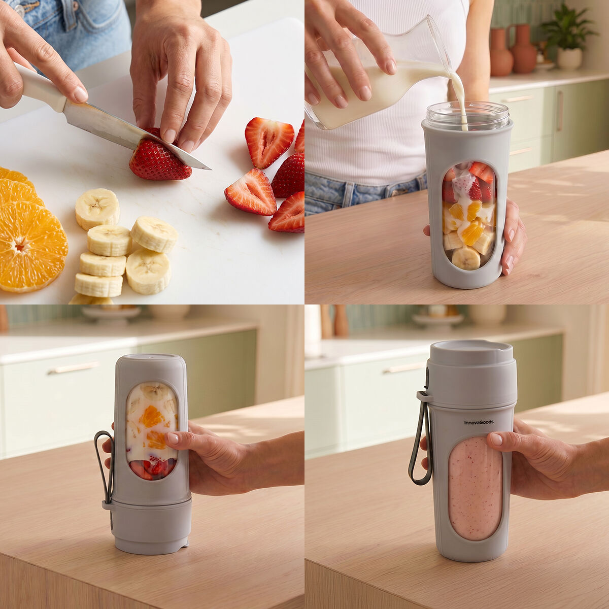 Trabgarer Standmixer mit Akku Wellsy InnovaGoods – Produktansicht 5